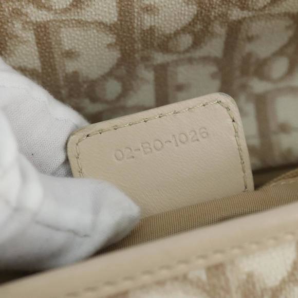 Christian Dior Trotter Romantic Tote Bag PVC Beige Silver Auth 96207 - Picture 12 of 16